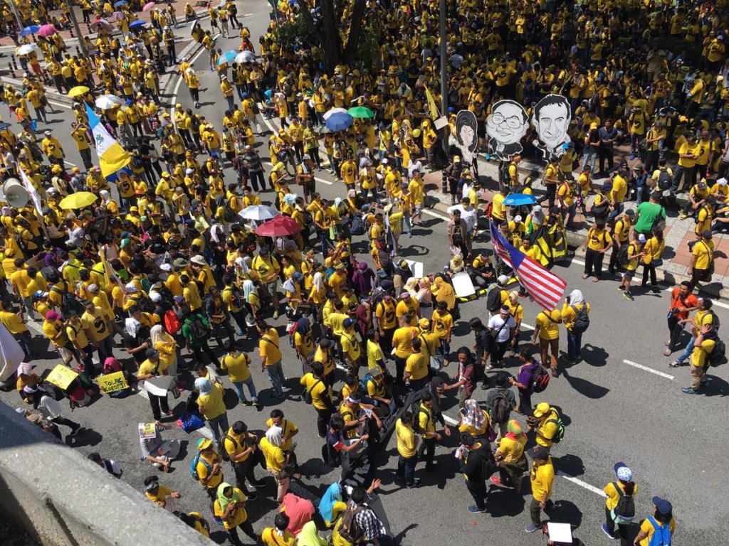 Bersih 5 rally participants in Kuala Lumpur, calling for free and fair elections in Malaysia. ©Fortify Rights, November 19, 2016
